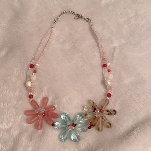 Floral Anthropologie necklace